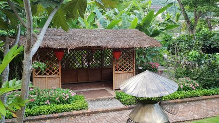 arbor in the garden