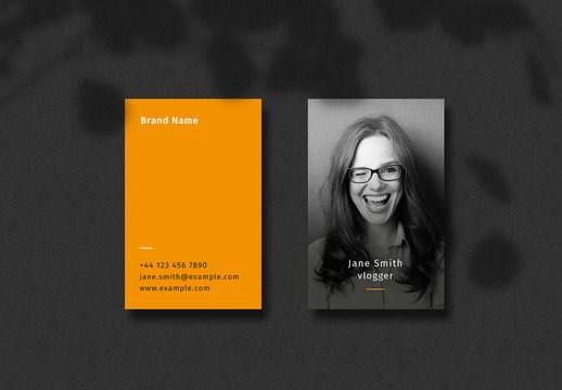 Simple Color and Photograph Two-Sided Business Card Layout