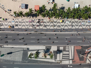 Vista aérea da Praia de Copacabana, Rio de Janeiro, Brasil