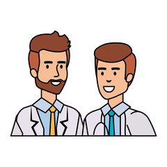 Fototapeta premium professionals doctors avatars characters