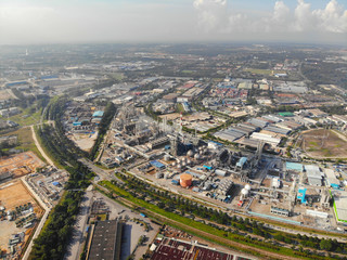 Pasir Gudang, industrial zone aerial view