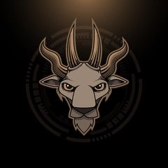 Goat Head Illustration - Can be used for a t-shirt