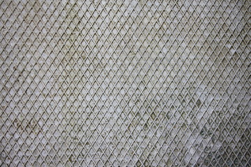 Old gray corrugated aluminum sheet - geometric metal texture for background
