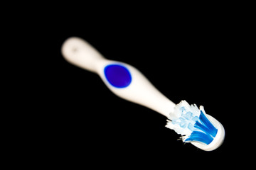 Toothbrush isolated on black background
