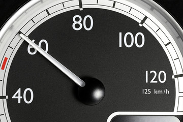 speedometer of a truck at cruising speed of 60 km/h