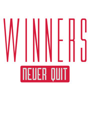 winners never quit sport gewinner sieger team crew freunde niemals aufgeben spaß beste champions anführer meister erster logo design cool
