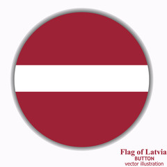 Obraz premium Bright button with flag of Latvia. Bright illustration with flag .
