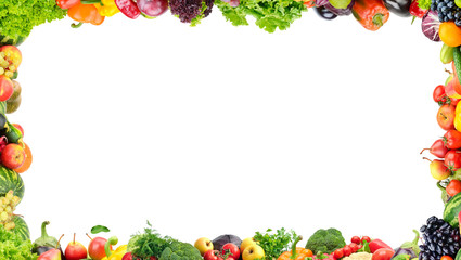 Fruits and vegetables frame