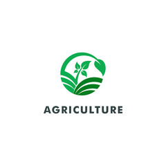 farm logo template, agriculture icon design - vector