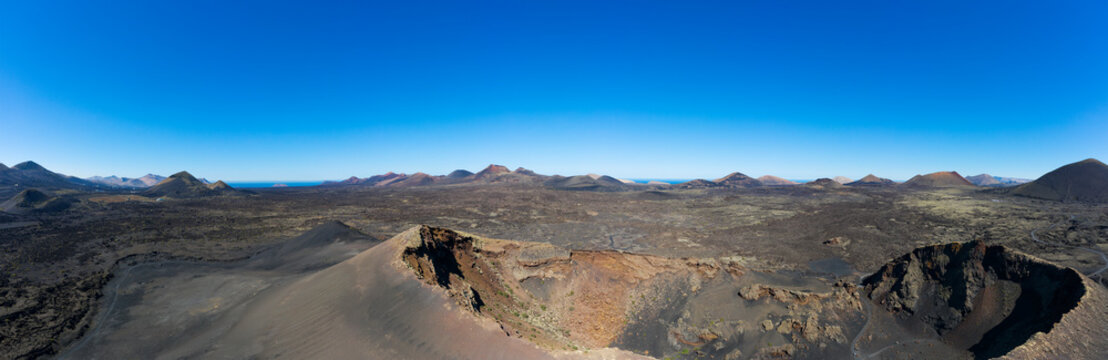 Spain, Canary Islands, Lanzarote, Timanfaya National Park, Cuervo and Montana de las Lapas