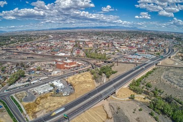 Aerial View of Downtown Pueblo in Southern Colorado