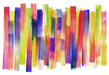 Naklejka premium Abstract watercolor stain striped blot for background. Isolated on white background