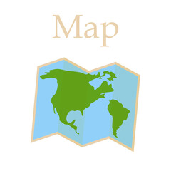 Map. Map world. Icon map. White background. Vector illustration. EPS 10.