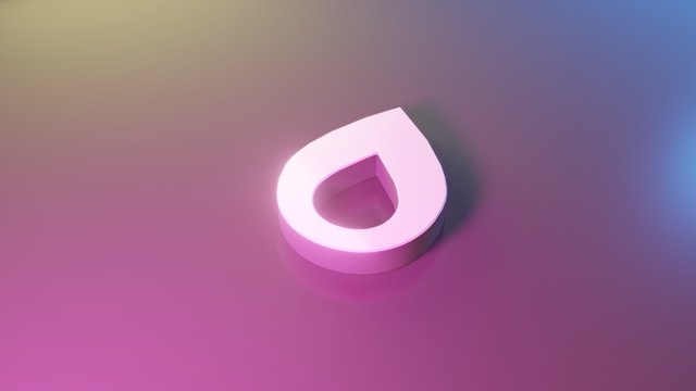 3d symbol of flame icon render
