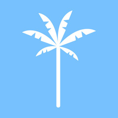 Palm tree icon. Silhouette palm tree. Tropical. Beach. White background. Vector illustration. EPS 10.