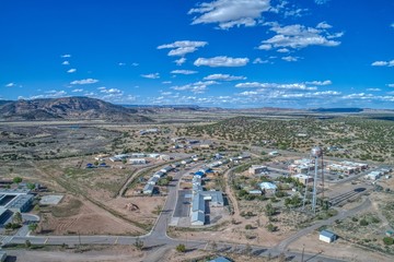 Aerial View of the Native American Village of Laguna, New Mexico