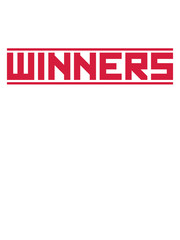 winners freunde rote balken logo cool gewinner stars sieger sport team crew niemals aufgeben spaß beste champions anführer meister erster design