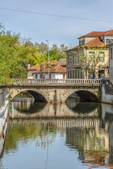 Fototapeta na wymiar View of the downtown area of ​​Viseu with Pavia river