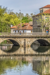 View of the downtown area of ​​Viseu with Pavia river