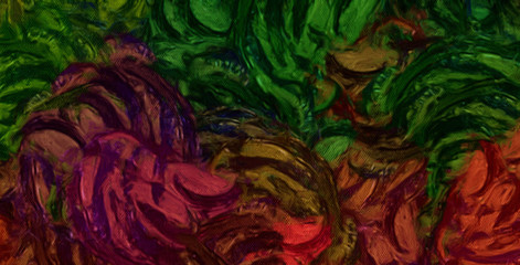 Obraz premium Contemporary art abstract composition for interior wall art canvas print. Impressionism painting modern artwork. Creative artistic background for design digital or printed production. Backdrop pattern