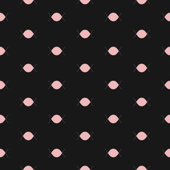 Cute minimalist vector seamless pattern. Simple abstract pink and black texture