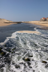 Fototapeta premium city of Vieux Boucau Les Bains in French Atlantic coast