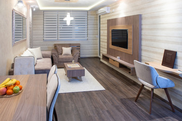 Luxurious wooden apartment