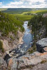 A short walk on the Gibbon Falls Wildlife Trail, which starts at Gibbon Falls, will give you this view of the GIbbon River in Yellowstone National Park, Wyoming. Taken in the afternoon in mid-May.