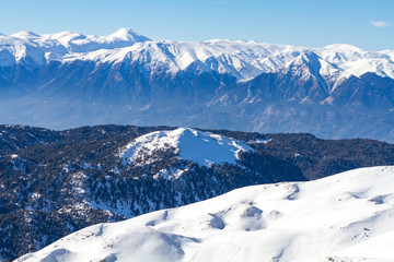 Obraz premium Snowy Mountains in the Turkey