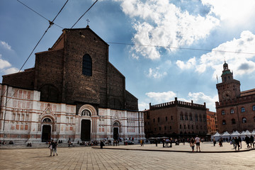 view of san petronio basilica - bologna - Italy © ginettigino