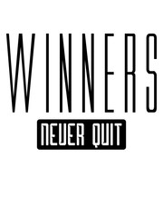 sport winners never quit gewinner sieger team crew freunde niemals aufgeben spaß beste champions anführer meister erster logo design cool