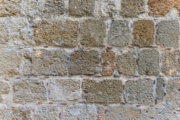 Old stone wall, Ancient brickwork.