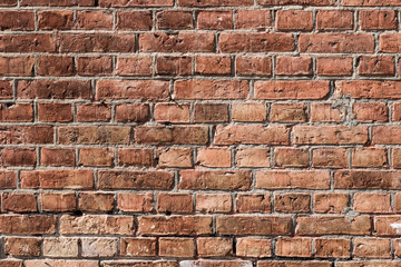 surface of old brick wall, brickwork, pattern
