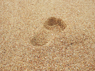 Fussabdruck im Sand