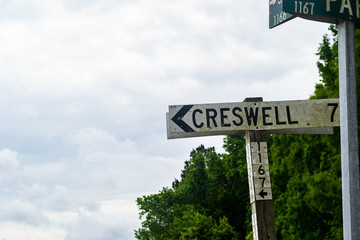 signpost for creswell, nc