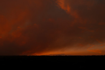 Smoke of a large bush fire in The Blue Mountains.