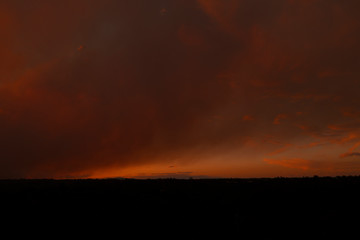 Fototapeta premium Smoke of a large bush fire in The Blue Mountains.
