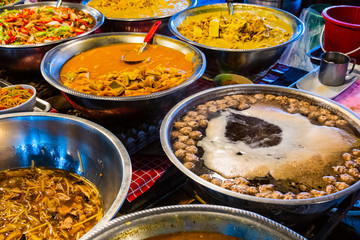 Thai street food vendor in Bangkok, Thailand