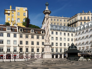 Fototapeta na wymiar Praca de Sao Paulo in Lisbon in Portugal