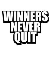 logo winners never quit gewinner stars sieger sport team crew freunde niemals aufgeben spaß beste champions anführer meister erster design cool