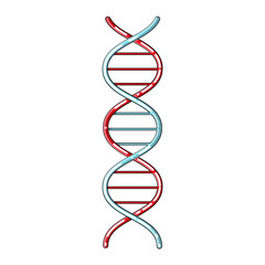 Medical pharmaceutical abstract dna gene helix, icon on white background. Vector illustration