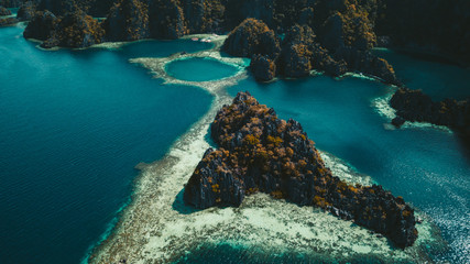 coral reef from above