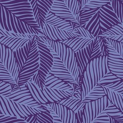 Abstract tropical pattern, palm leaves seamless floral background.