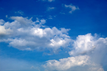 Naklejka na ściany i meble white clouds on blue sky ,nature cloud