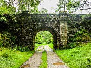 Fototapeta na wymiar Nice stone gate in to domain in Scotland