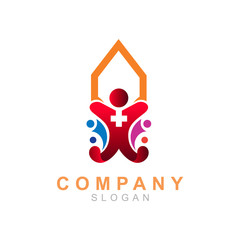 modern housing and family logos, medical icon, building symbol