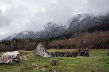 Fototapeta na wymiar landscape of svanetia