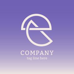 Business logo on purple