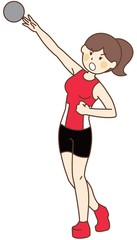  砲丸投げ　女性陸上選手