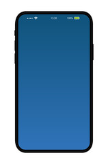 Common smartphone mock illustration (realistic / Power on) 